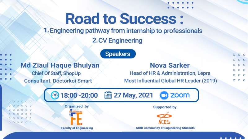 FACULTY OF ENGINEERING ORGANIZED A WEBINAR TITLED “ROAD TO SUCCESS”