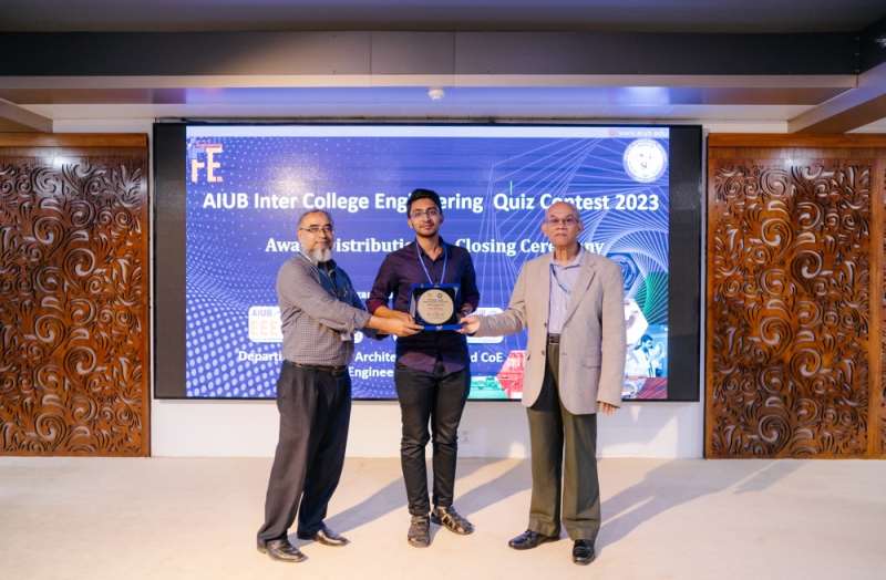 Faculty of Engineering Organized  “AIUB Inter College Engineering Quiz Contest 2023.”
