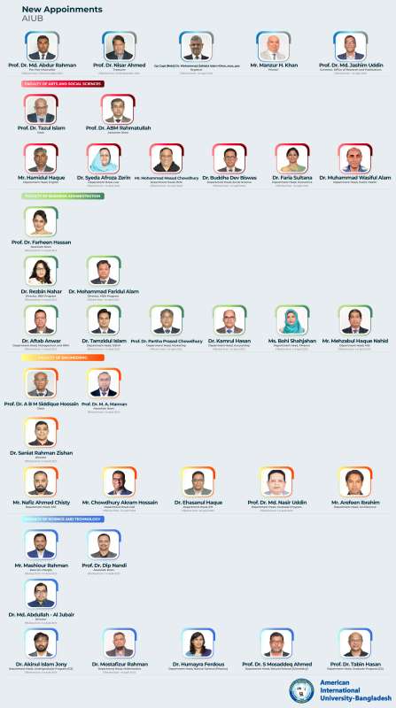 AIUB - New Appointments