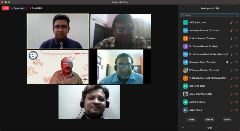 Webinar on “Cost & Management Accounting – Scope & Applications in the Economy” by PCTE & AIUB