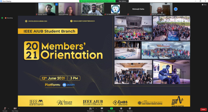 IEEE AIUB Student Branch Members’ Orientation 2021