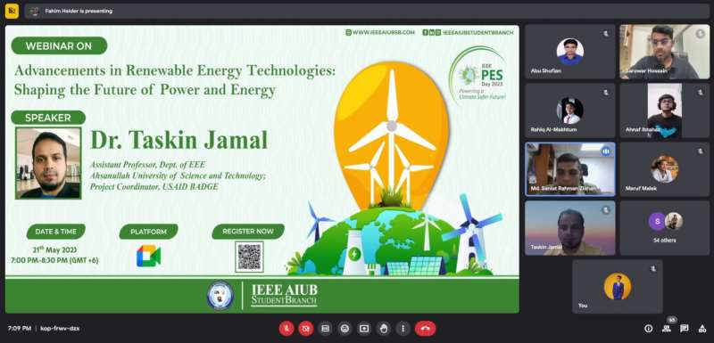 IEEE AIUB Student Branch Celebrated PES Day 2023 with Engaging Webinar