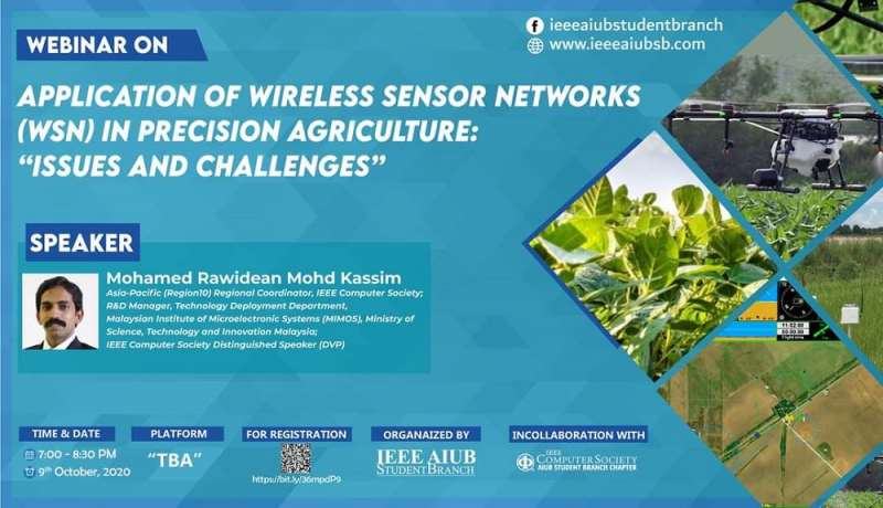 IEEE AIUB Student Branch Successfully Organized a Webinar on Application of Wireless Sensor Networks (WSN) in Precision Agriculture: Issues and Challenges