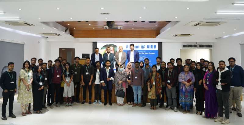 Alumni at AIUB - Internship clinic for FBA interns organized by OPA