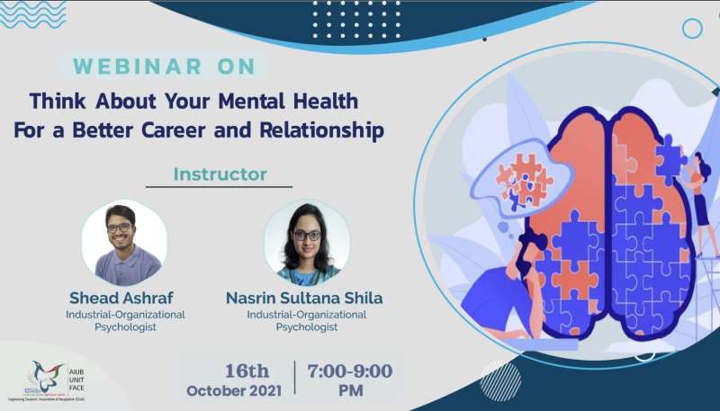 ESAB AIUB Unit Face Successfully Organized a Webinar on " Think About Your Mental Health for a Better Career and Relationship"