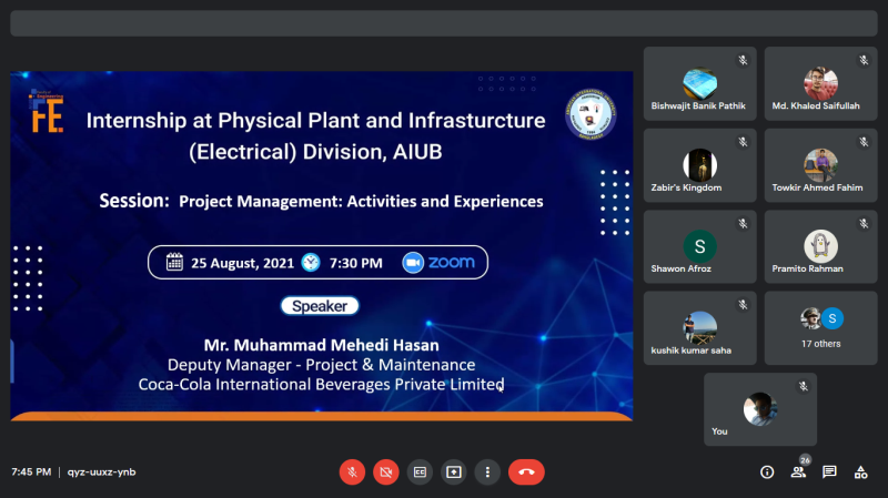 FACULTY OF ENGINEERING ORGANIZED A TECHNICAL SESSION TITLED “PROJECT MANAGEMENT: ACTIVITIES AND EXPERIENCES”