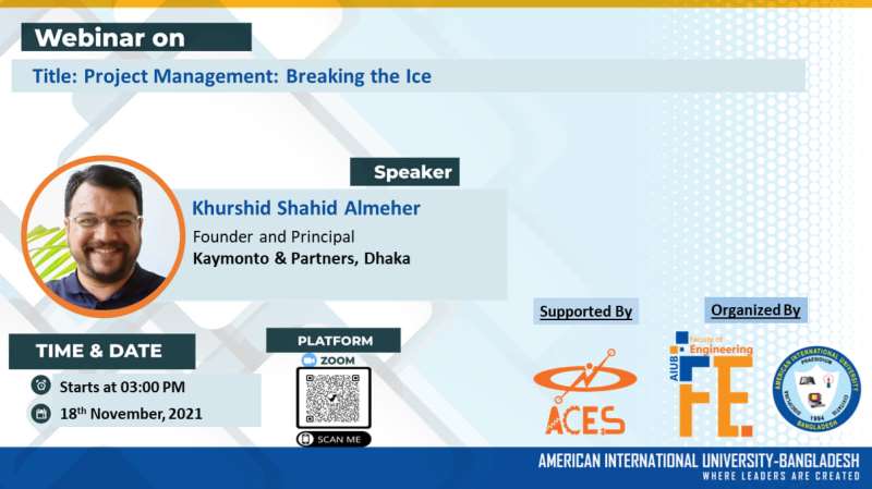 FACULTY OF ENGINEERING ORGANIZED A WEBINAR TITLED “PROJECT MANAGEMENT: BREAKING THE ICE”