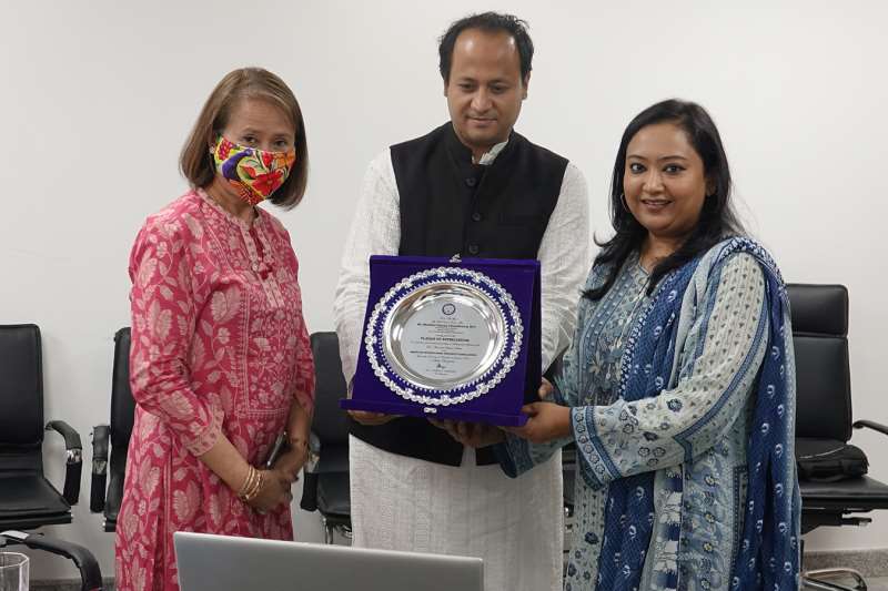 Mr. Mohibul Hassan Chowdhury, M.P., Deputy Minister of Education at AIUB.