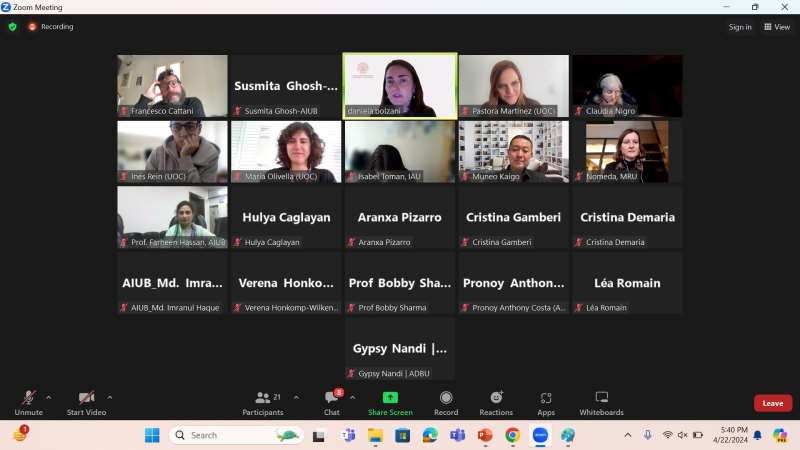 Virtual Meeting with IAU’s Higher Education and Research for Sustainable Development (HESD) Cluster Network