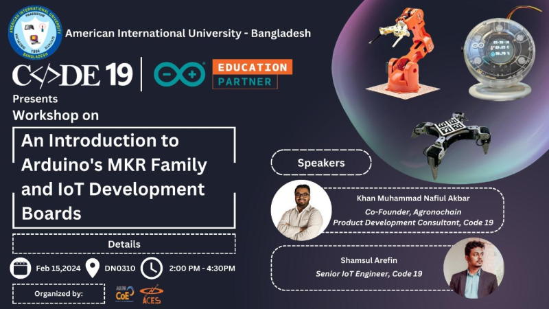 Workshop on Arduino’s MKR Family and IoT Development